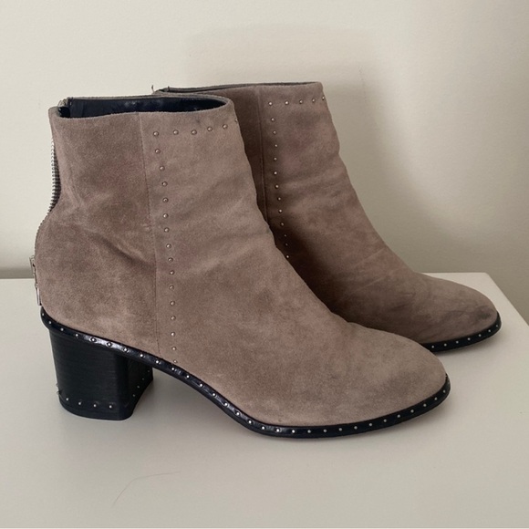 Rag and Bone Tan Suede Willow Stud Boots size 38.5 in gray - Picture 1 of 12